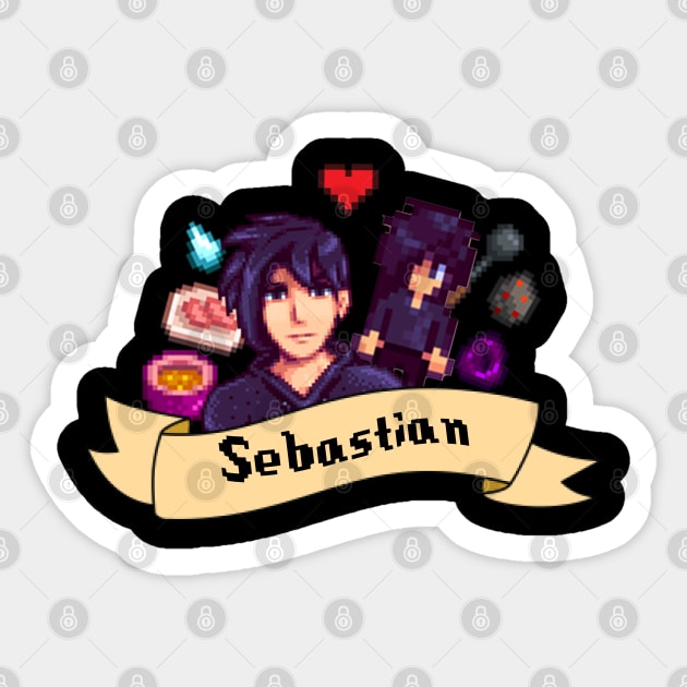 Sebastian Stardew Valley Sticker by LavenderLilypad